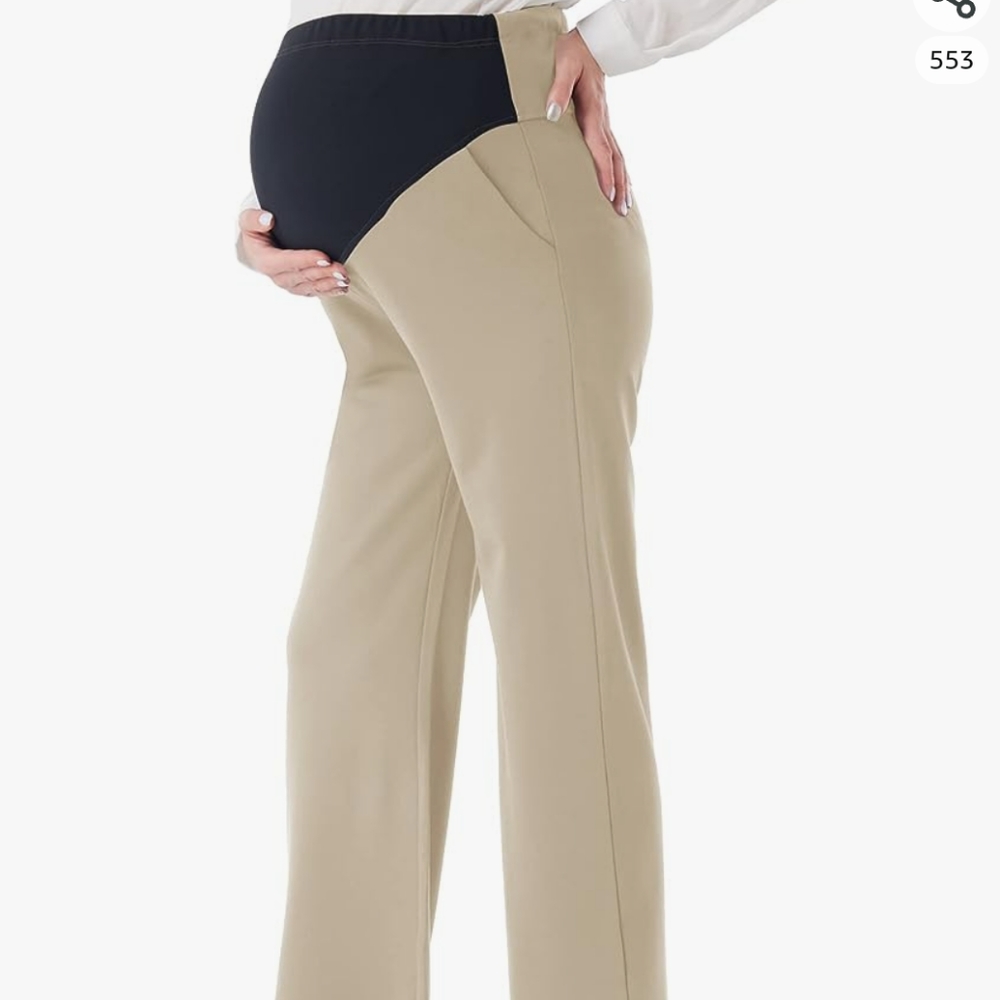 Women's Maternity Khaki Pants 2X Long